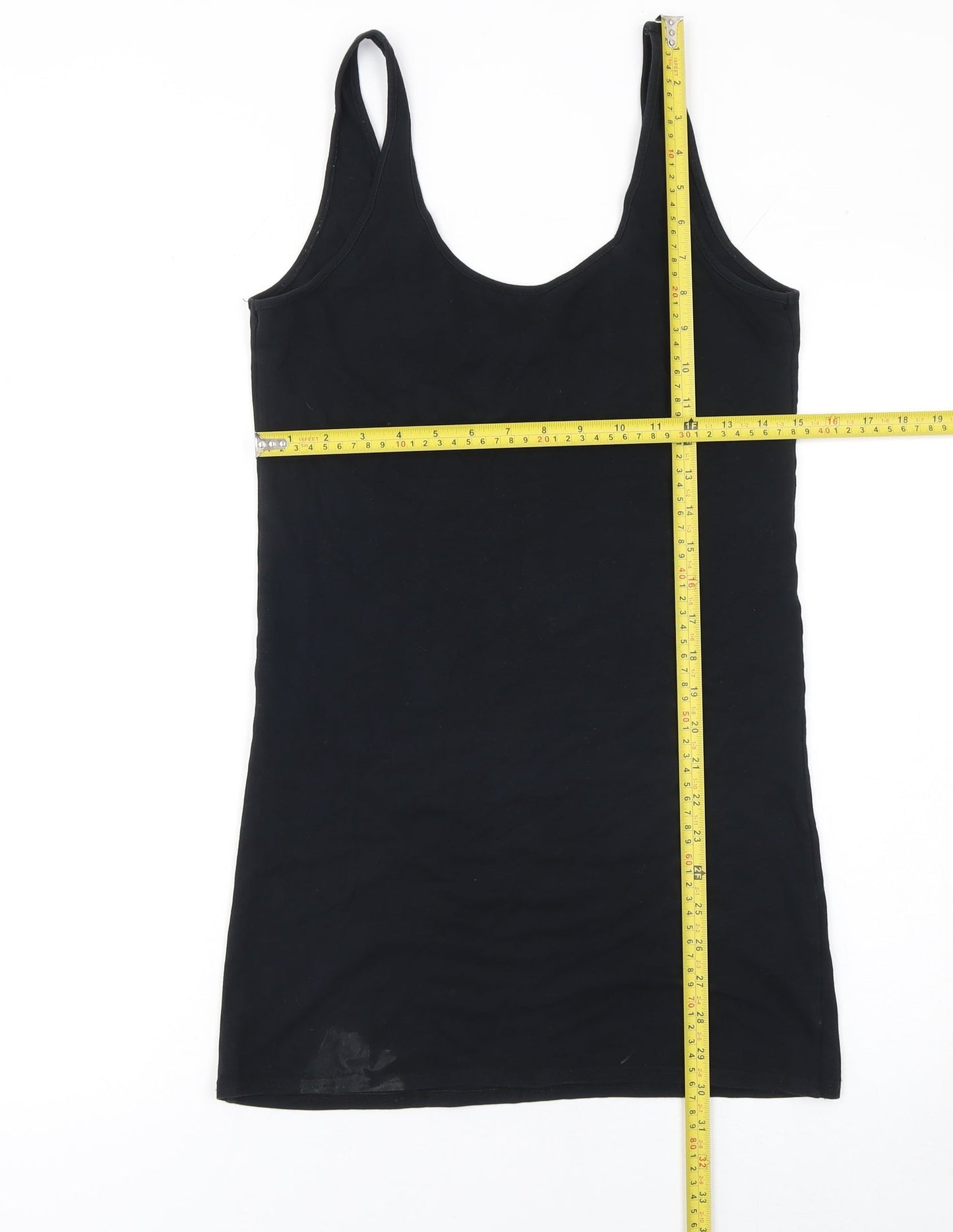Topshop Women’s Black Size 10 Sleeveless Slip Dress