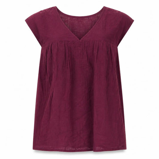 Gap Women’s Red Sleeveless V-Neck Tunic Blouse Size S
