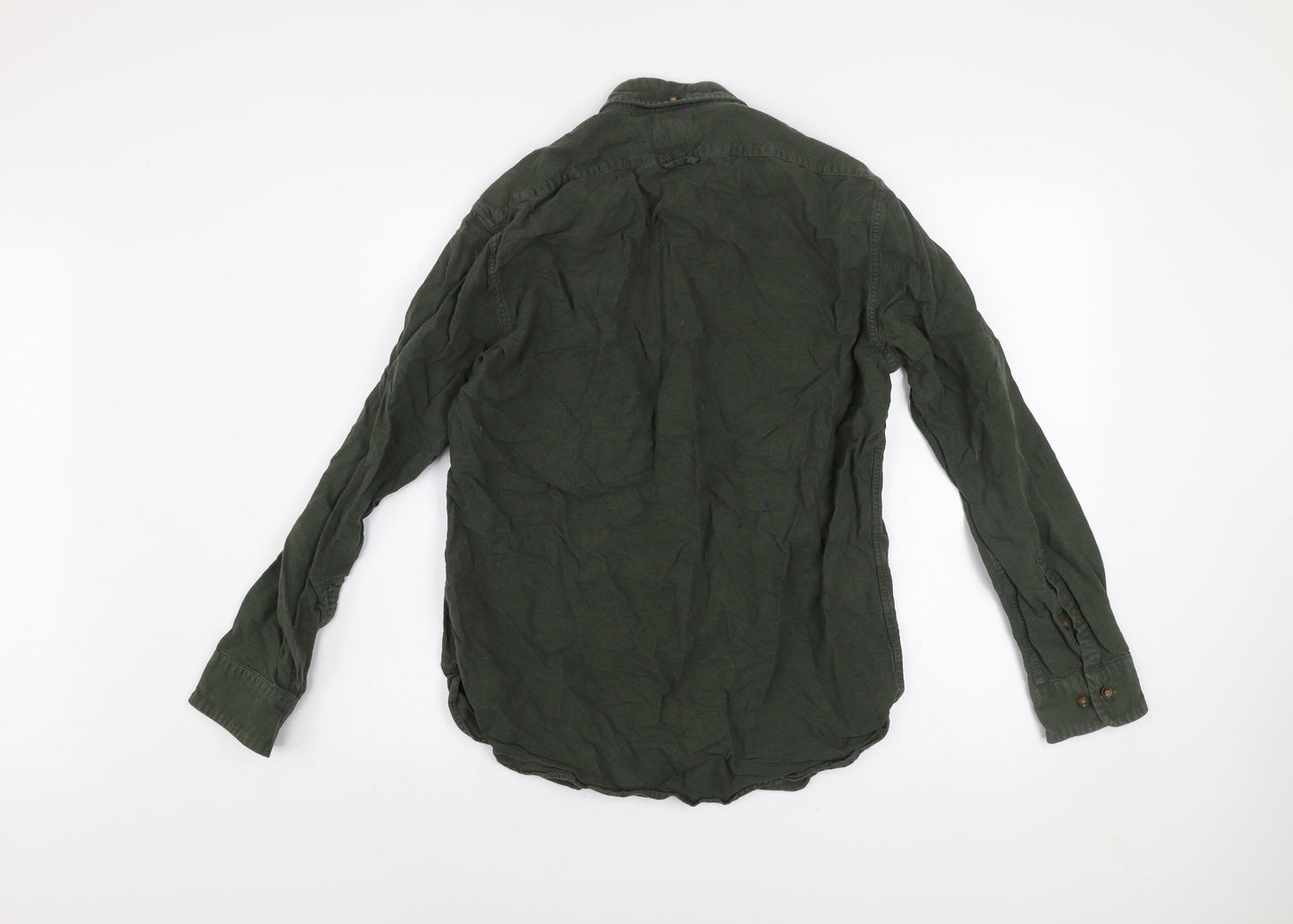 T.M. Lewin Thomas Mayes Men's Green Button-Up Cotton Shirt M