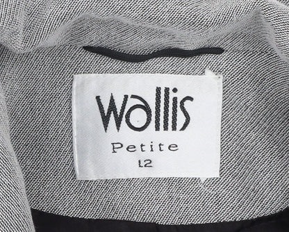 Wallis Petite Women's Grey Blazer Size 12 Classic Work Jacket
