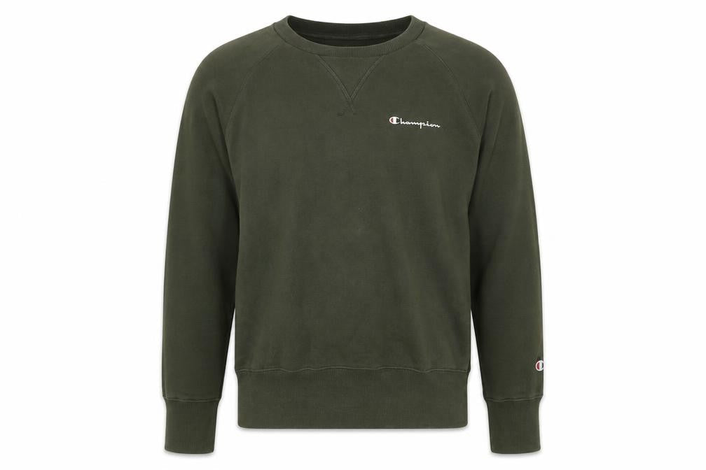 Champion Mens Green Crew Neck Pullover Sweatshirt XS Cotton