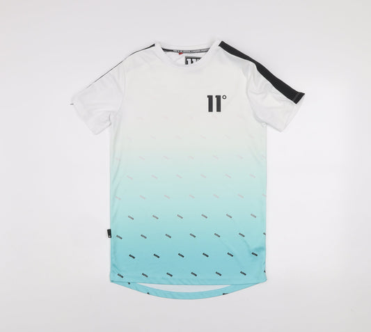 11 Degrees Men's Multicoloured XS Slim Fit Short Sleeve T-Shirt