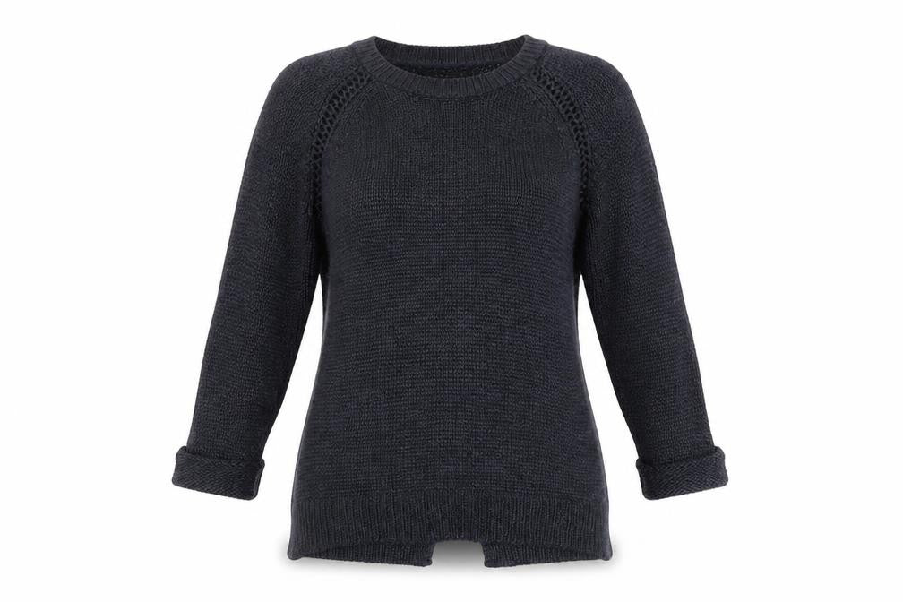 Dunnes Women’s Navy Knit Crew Neck Long Sleeve Pullover Jumper Size S