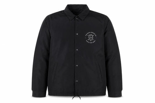 River Island Men's Black Coach Jacket M NYC Logo Casual Lightweight