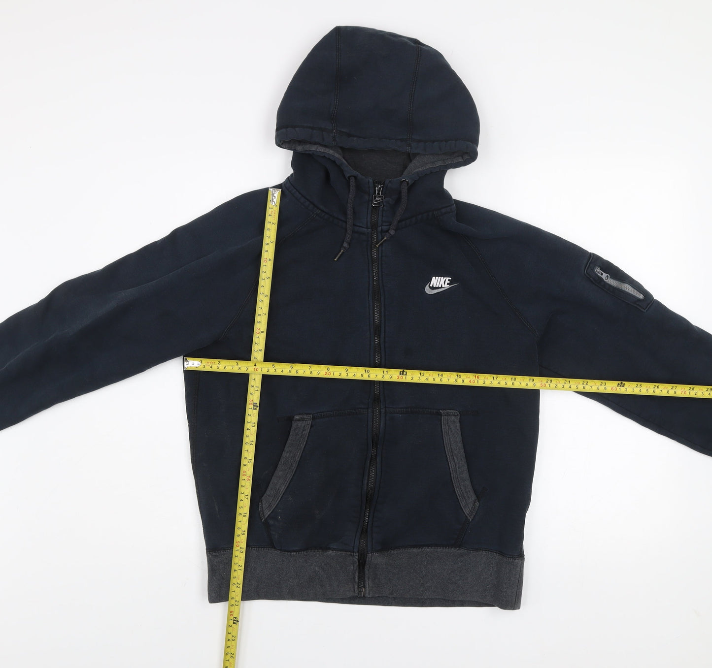 Nike Men's Blue Hooded Full Zip Activewear Jacket Size M