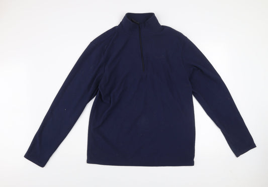 Peter Storm Men's Blue Fleece 1/4 Zip Pullover Sweatshirt L