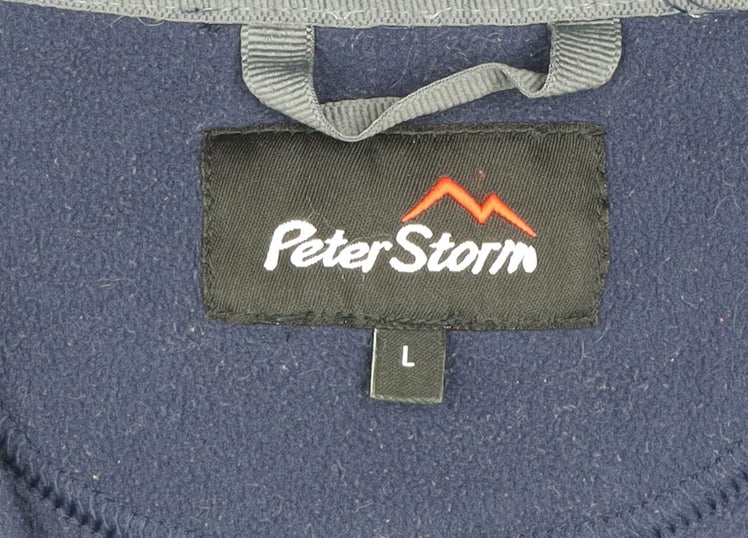 Peter Storm Men's Blue Fleece 1/4 Zip Pullover Sweatshirt L