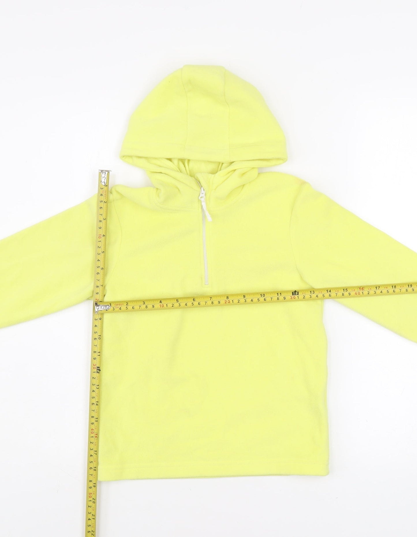 Mountain Warehouse Girls Yellow Fleece 1/4 Zip Hoodie 7-8 Years