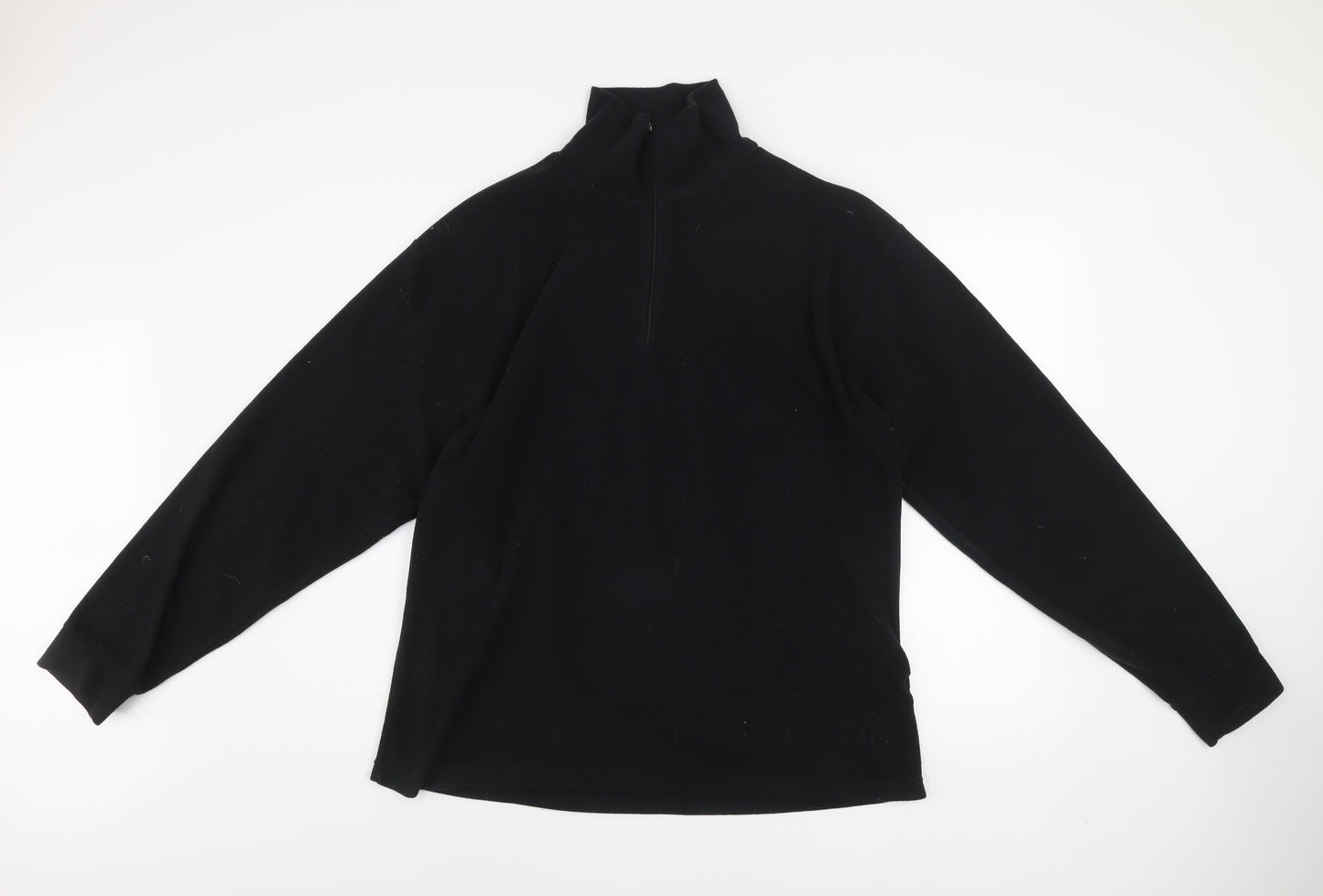 Snow+Rock Men's Black XL Fleece 1/2 Zip Pullover Sweatshirt