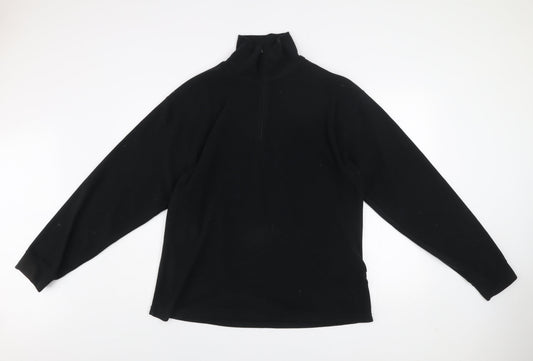 Snow+Rock Men's Black XL Fleece 1/2 Zip Pullover Sweatshirt