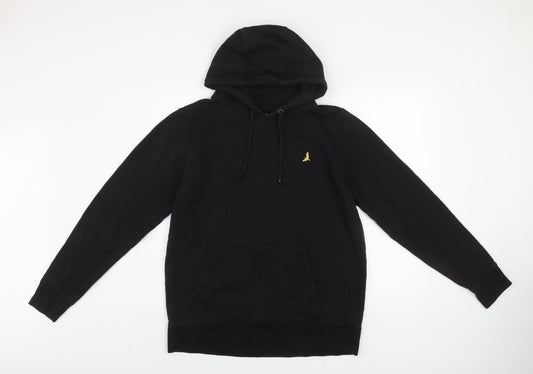 Brave Soul Men's Black XL Pullover Hoodie with Gold Logo
