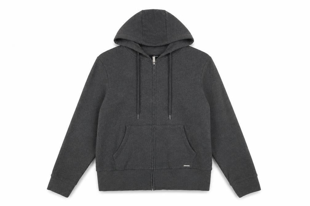 George Women Grey M Full Zip Hooded Activewear Jacket
