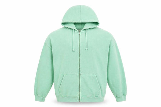 Pull&Bear Teens Green Full Zip Hooded Basic Jacket S