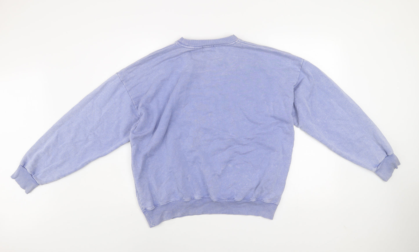 Pull&Bear Pacific Republic Women Blue Cotton Pullover Sweatshirt Size 10