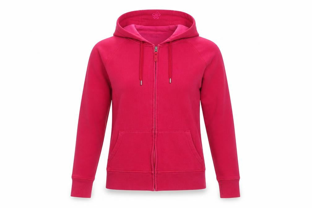 Tuff Athletics Women's Pink Hooded Full Zip Track Jacket Size S