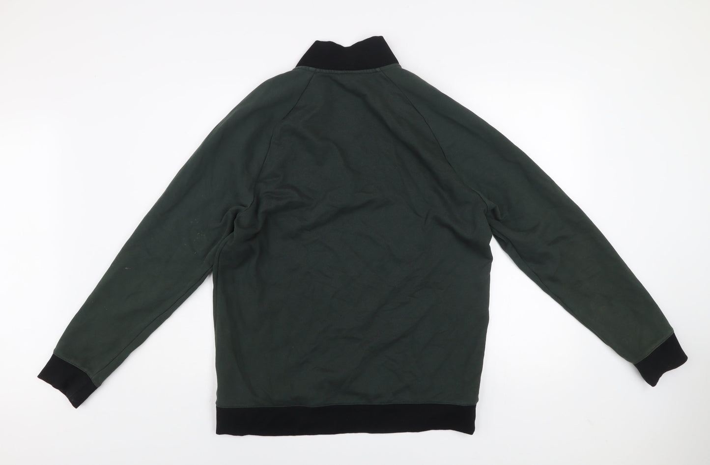 Next Men's Green 1/4 Zip High Neck Sweatshirt Size L