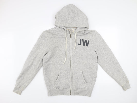 Jack Wills Mens Grey Small Track Jacket Hoodie Full Zip