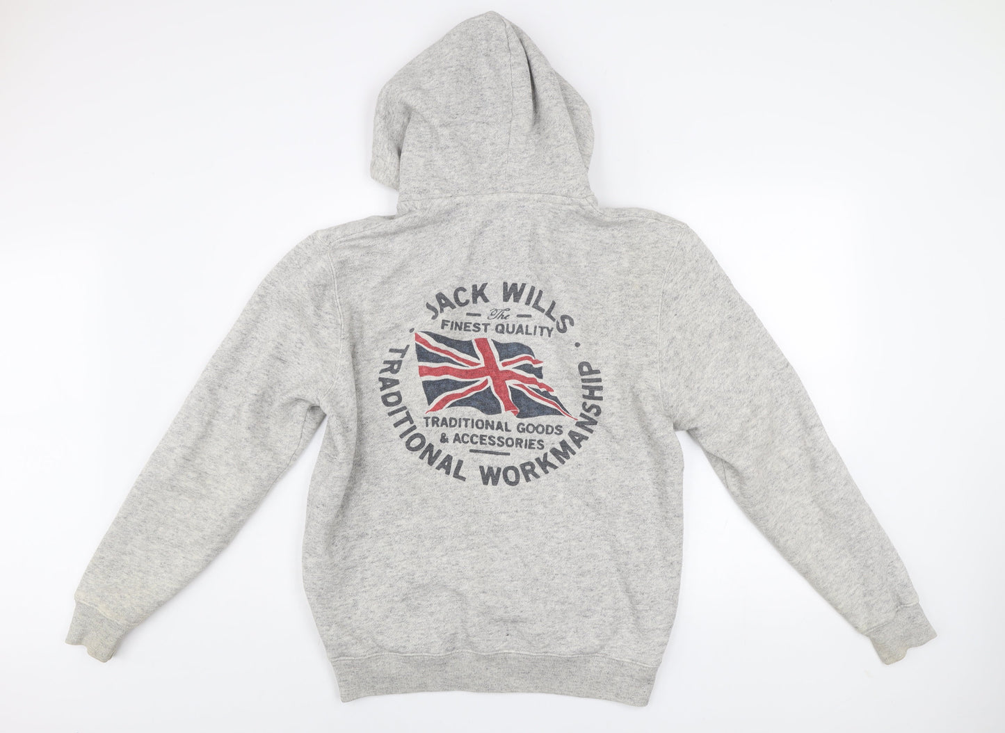 Jack Wills Mens Grey Small Track Jacket Hoodie Full Zip
