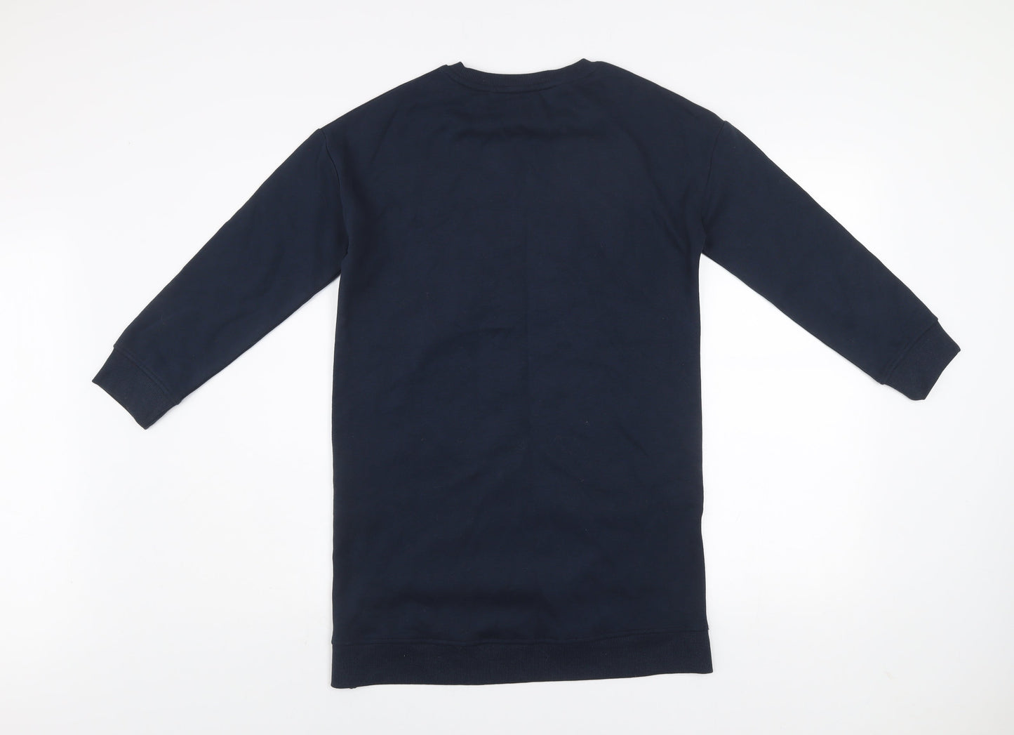 Next Girls Blue Sequin Star Long Sleeve T-Shirt Dress 11 Years
