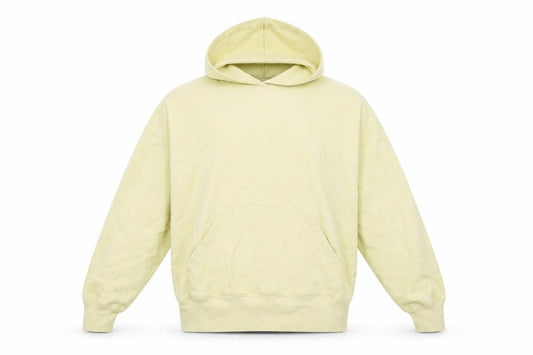 WEWOREWHAT Men's Beige Cotton Pullover Hoodie Size M