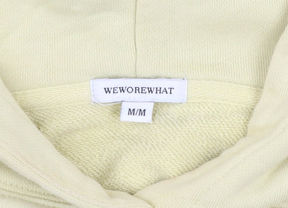 WEWOREWHAT Men's Beige Cotton Pullover Hoodie Size M