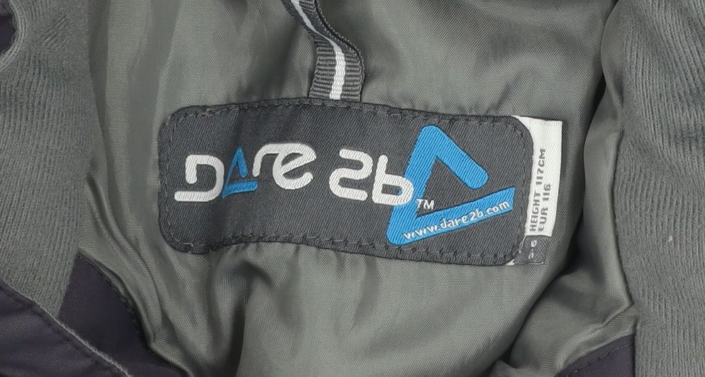 Dare 2B Boys Black Waterproof Insulated Ski Jacket 6 Years Hooded Winter Coat