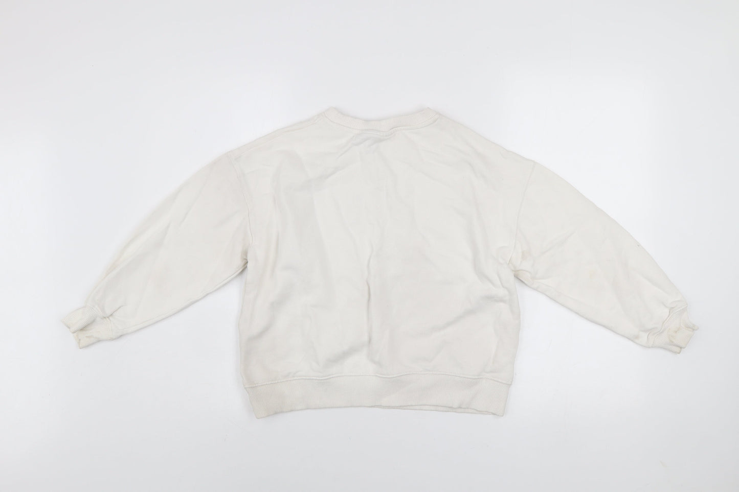 Zara Girls Ivory Wednesday Addams Graphic Pullover Sweatshirt 11-12 Years