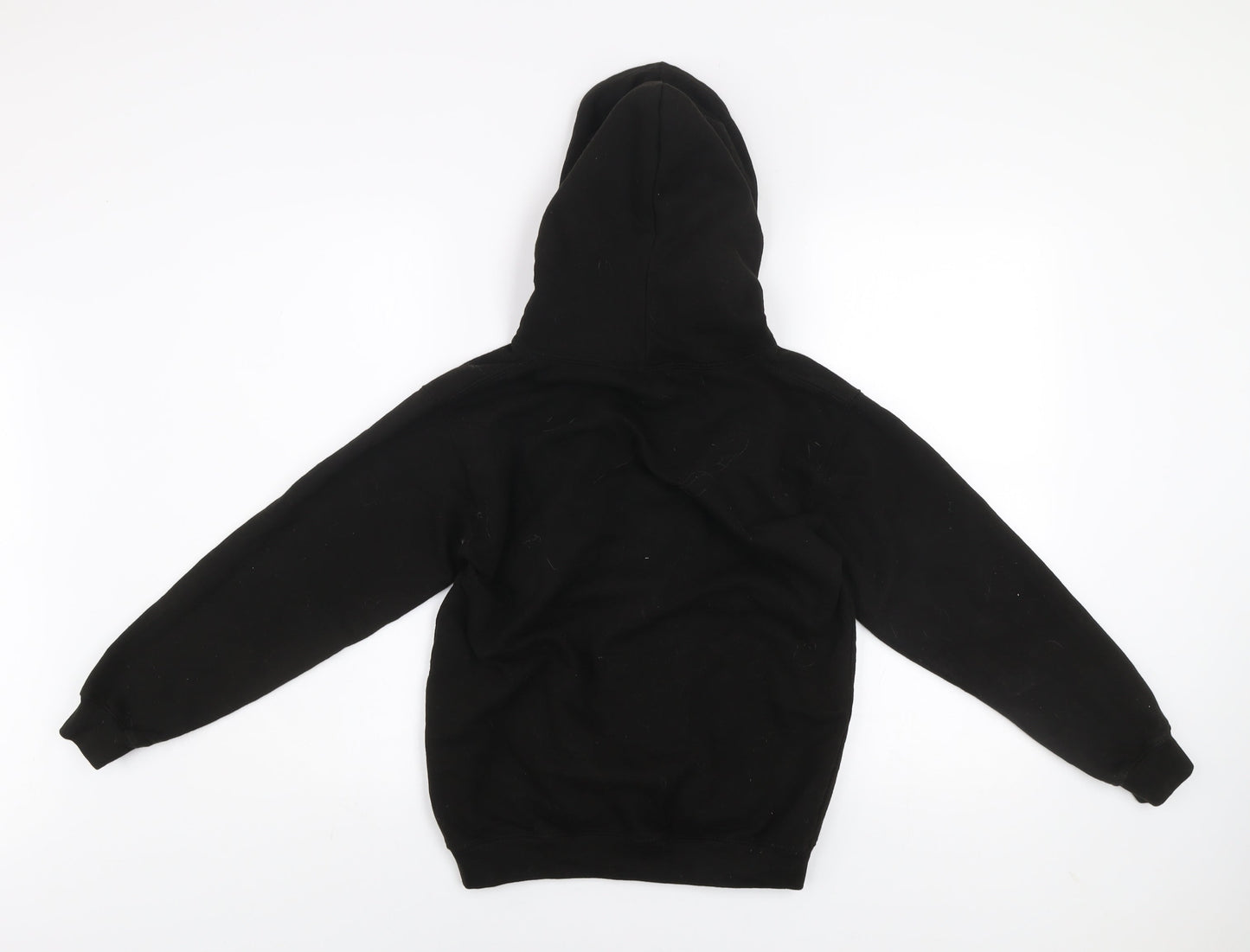 JustHoods Boys Black Rock Kidz Pullover Hoodie XL 12-13 Years Fleece