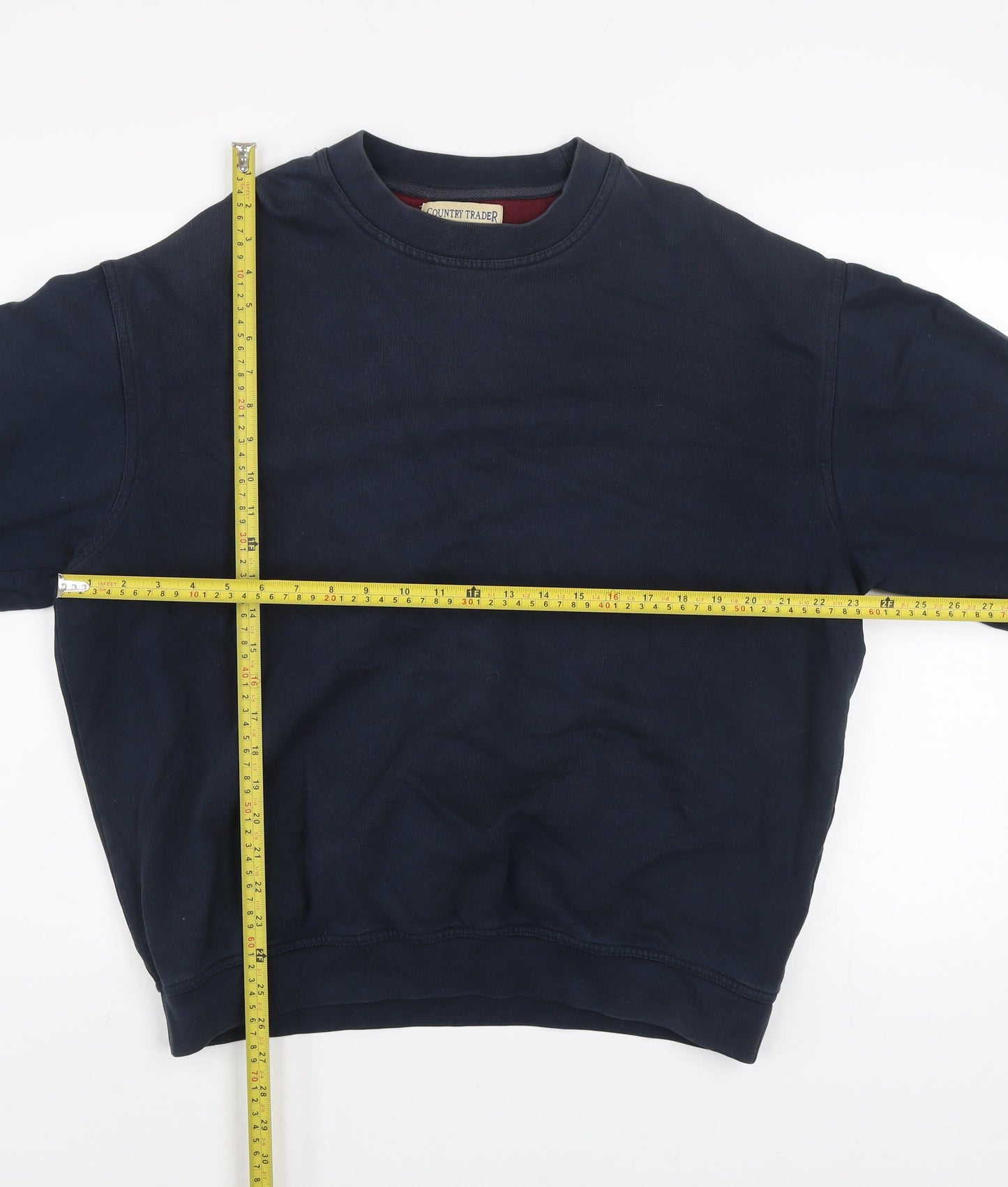 Country Trader Men's Blue L Pullover Crew Neck Sweatshirt