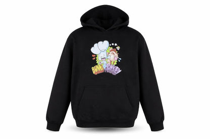 SNS Apparel Boys Black XL Bunny vs Monkey Pullover Hoodie