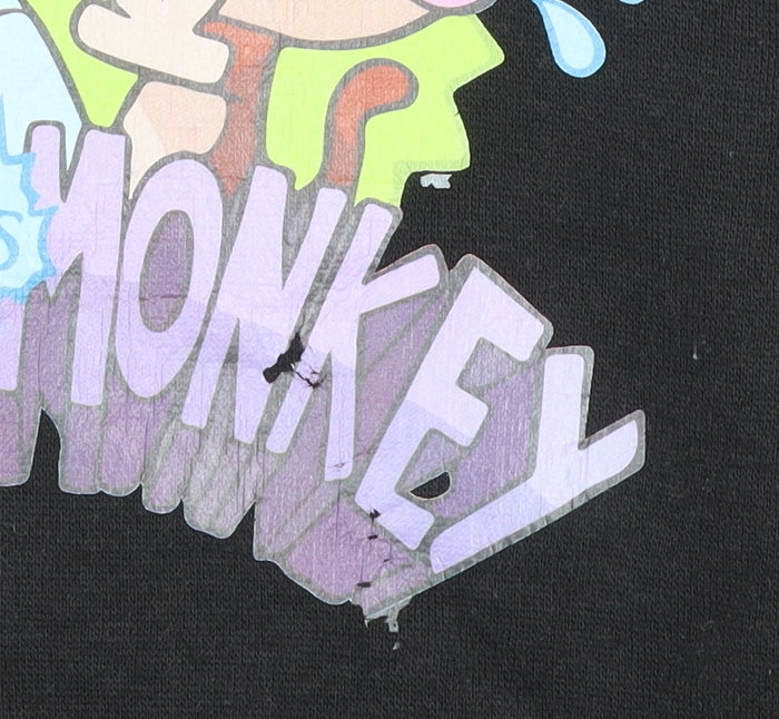 SNS Apparel Boys Black XL Bunny vs Monkey Pullover Hoodie