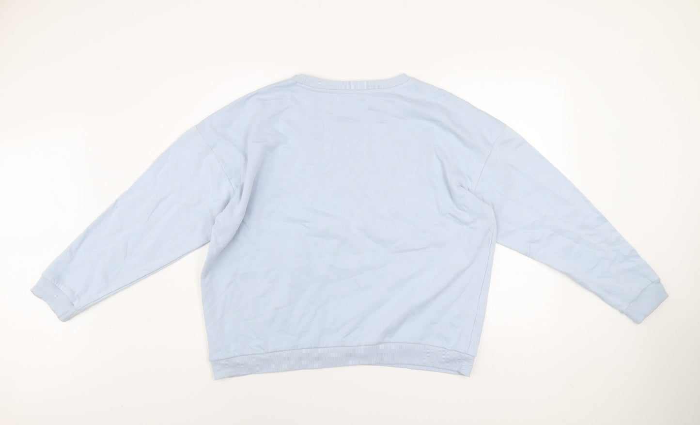 Amara Reya Women Blue Paris Crew Neck Pullover Sweatshirt UK 18