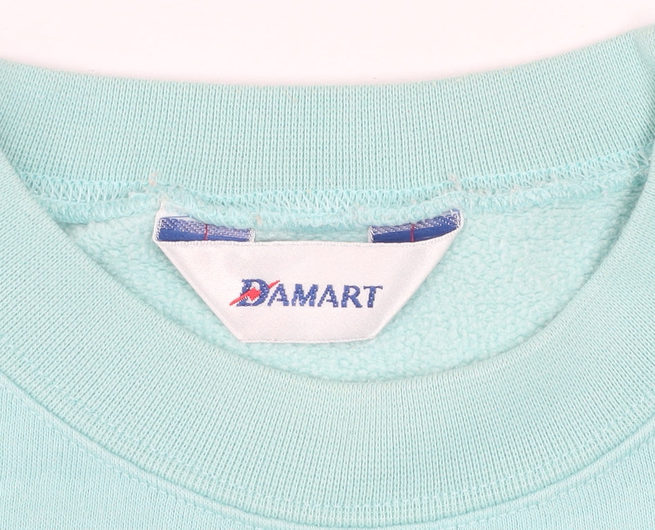 Damart Women’s Mint Green Cotton Blend Pullover Sweatshirt Size 20/22