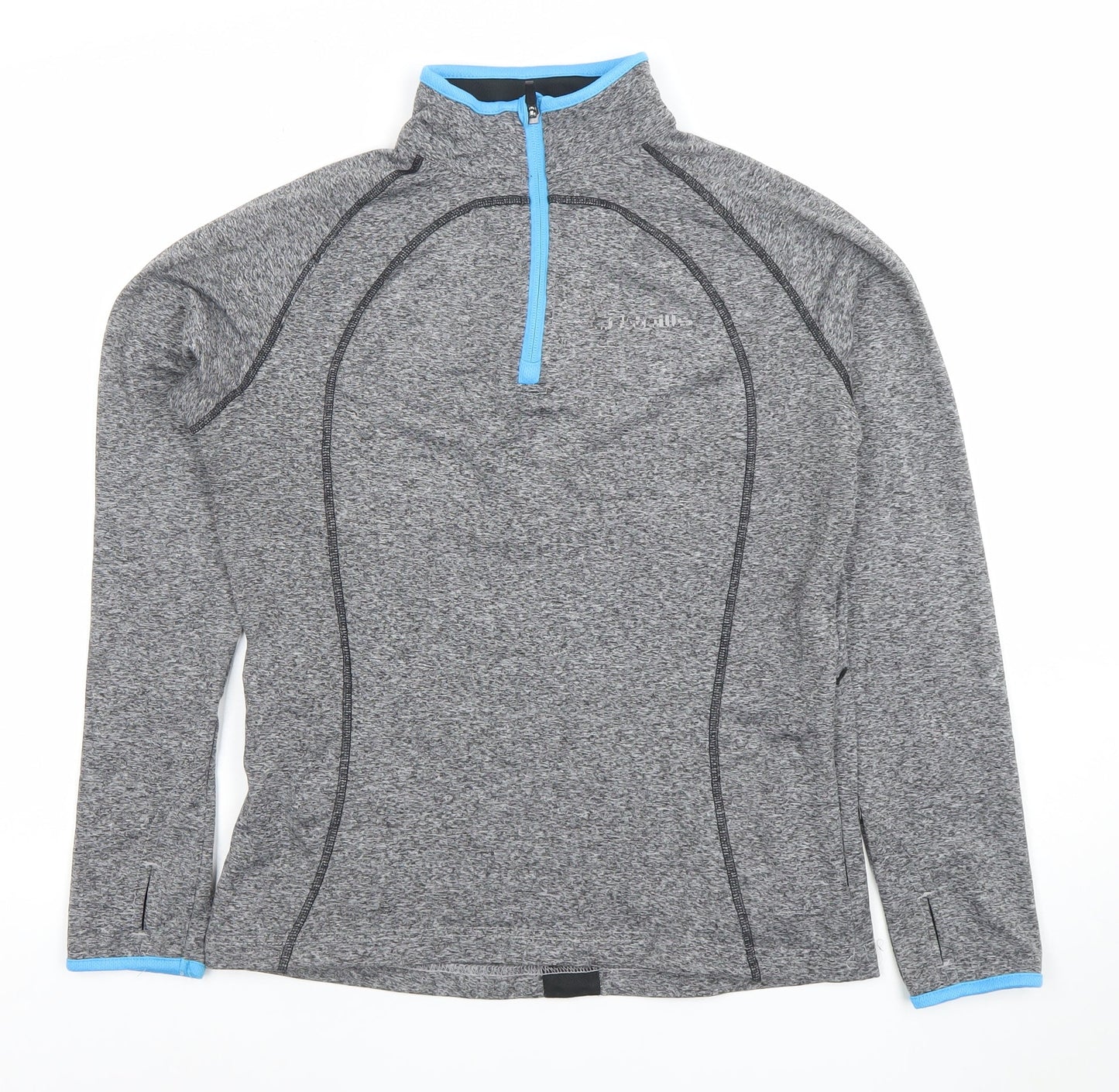 O'Neill Women's Grey 1/4 Zip Pullover Long Sleeve Sweatshirt Size S
