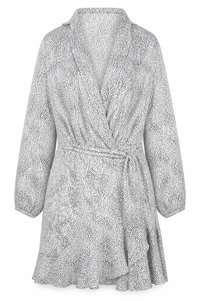 Influence Women’s Black Animal Print Wrap Dress Size 14