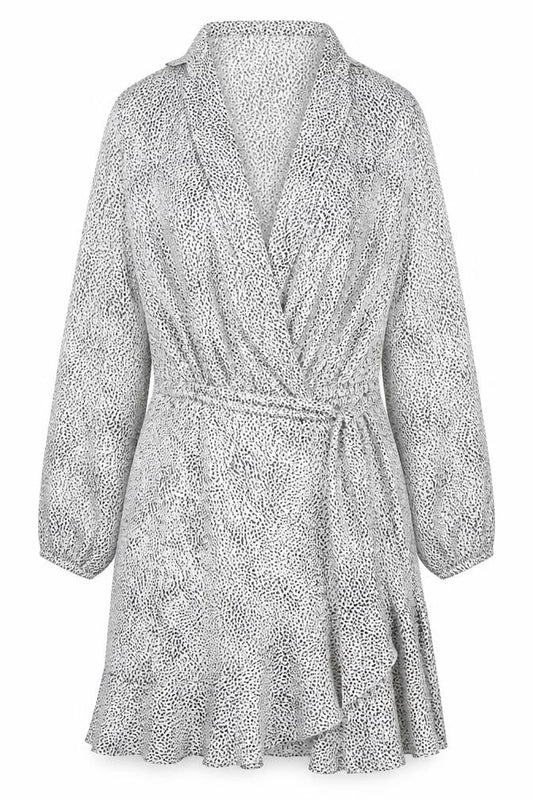 Influence Women’s Black Animal Print Wrap Dress Size 14