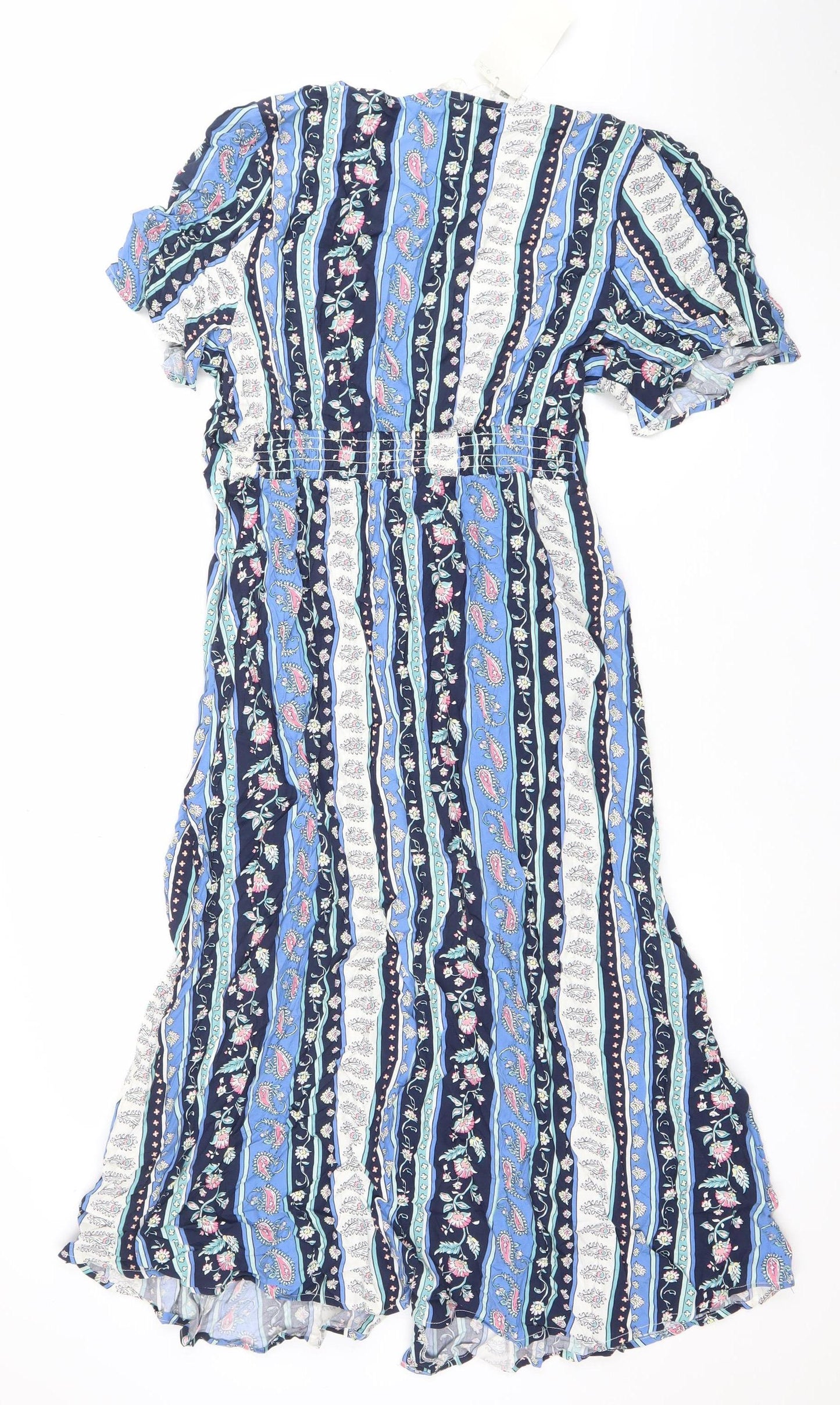 Springfield Women’s Multicoloured Paisley Midi Bohemian Dress Size 14