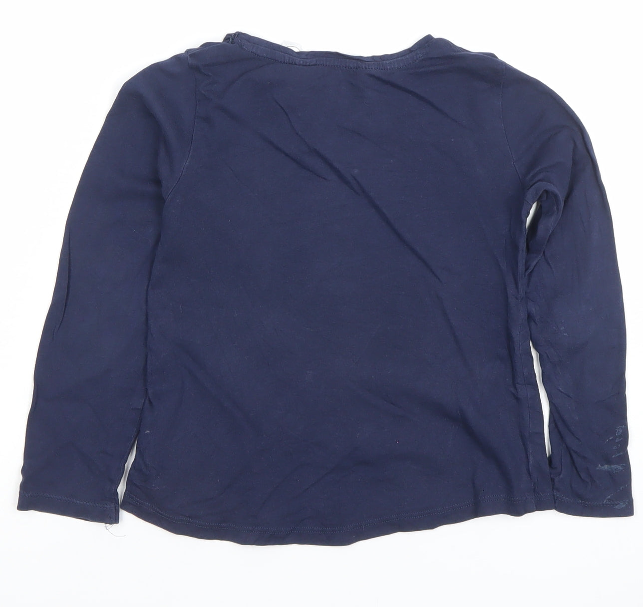 H&M Girls Navy Long Sleeve Frozen Elsa Graphic T-Shirt 4-6 Years