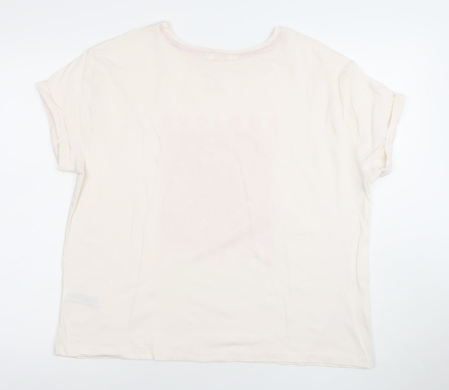 Marks and Spencer Womens Ivory Bonjour Soleil T-Shirt Size L