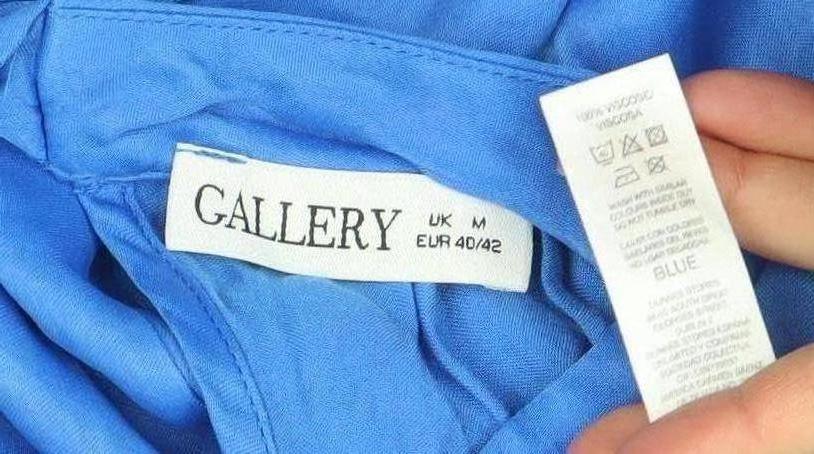 Gallery Women's Blue Halter Long Summer Dress Size M Viscose