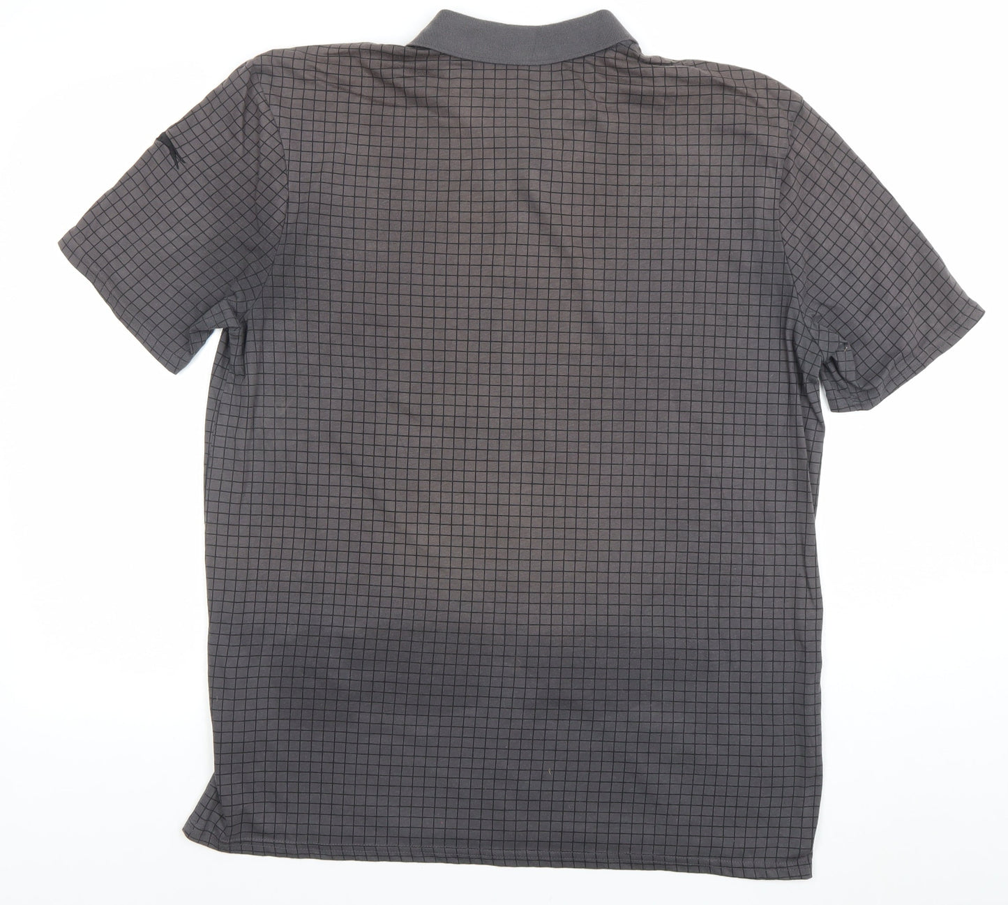 Slazenger Men’s Grey Check Polo Shirt L Lightweight Sports Top