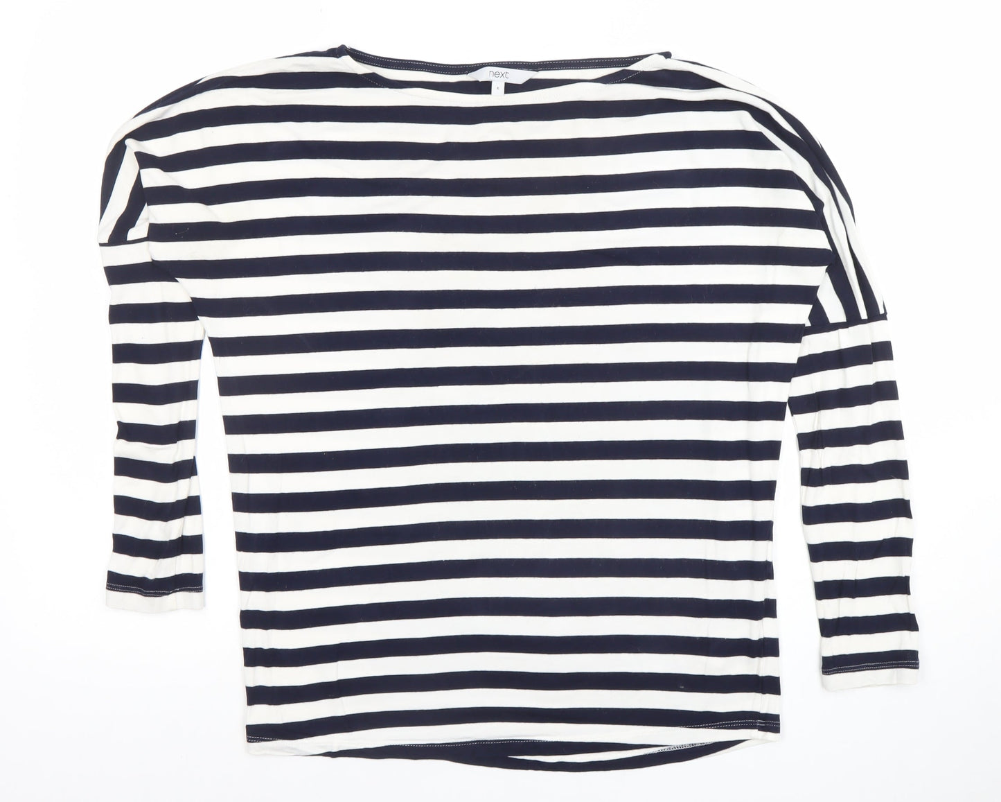 Next Women’s Blue Striped Long Sleeve Boat Neck T-Shirt Size 6