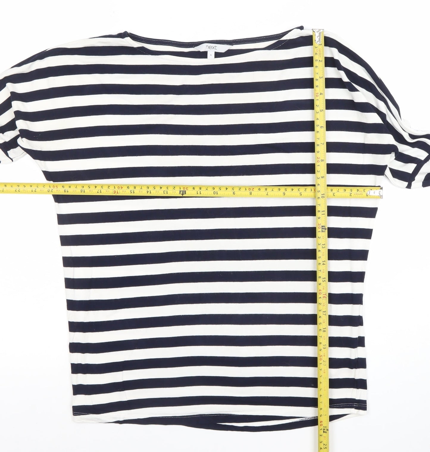 Next Women’s Blue Striped Long Sleeve Boat Neck T-Shirt Size 6