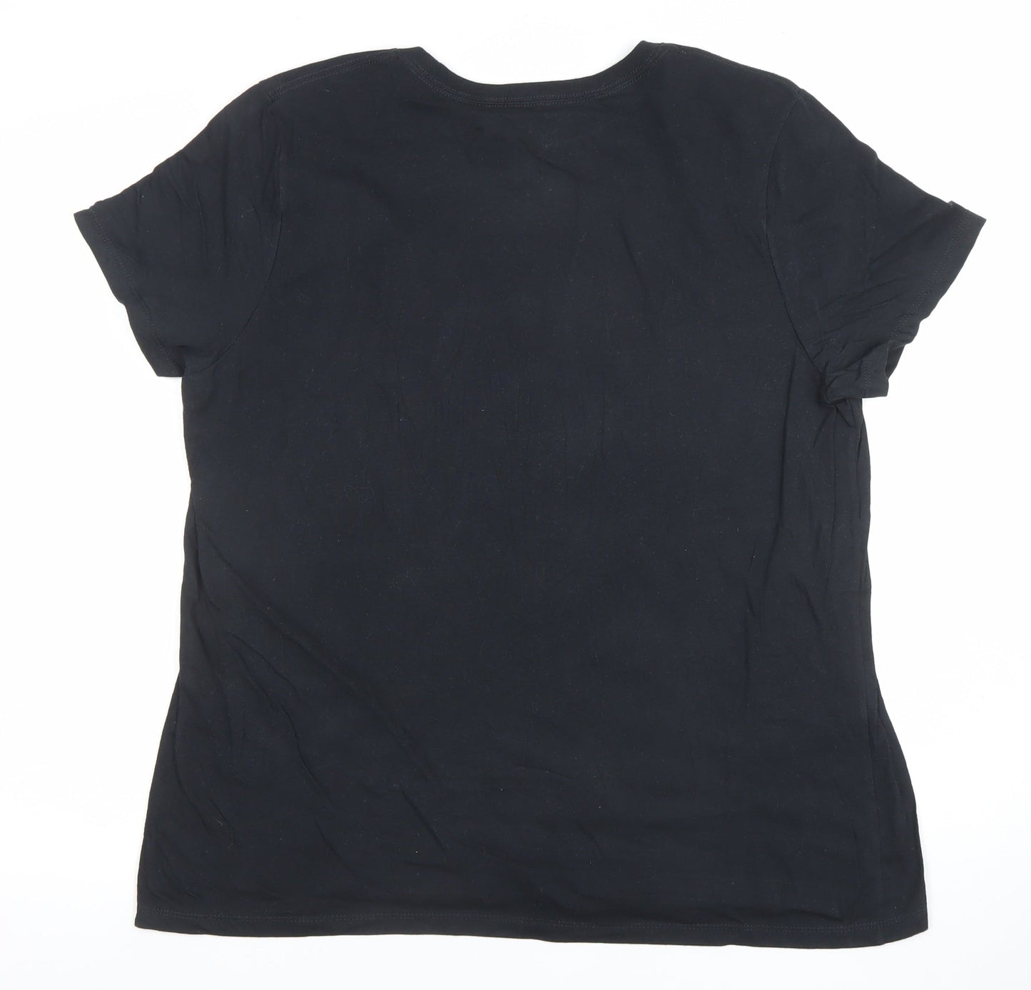 Gildan Women's Black Vintage 2005 Music Graphic Cotton T-Shirt XL