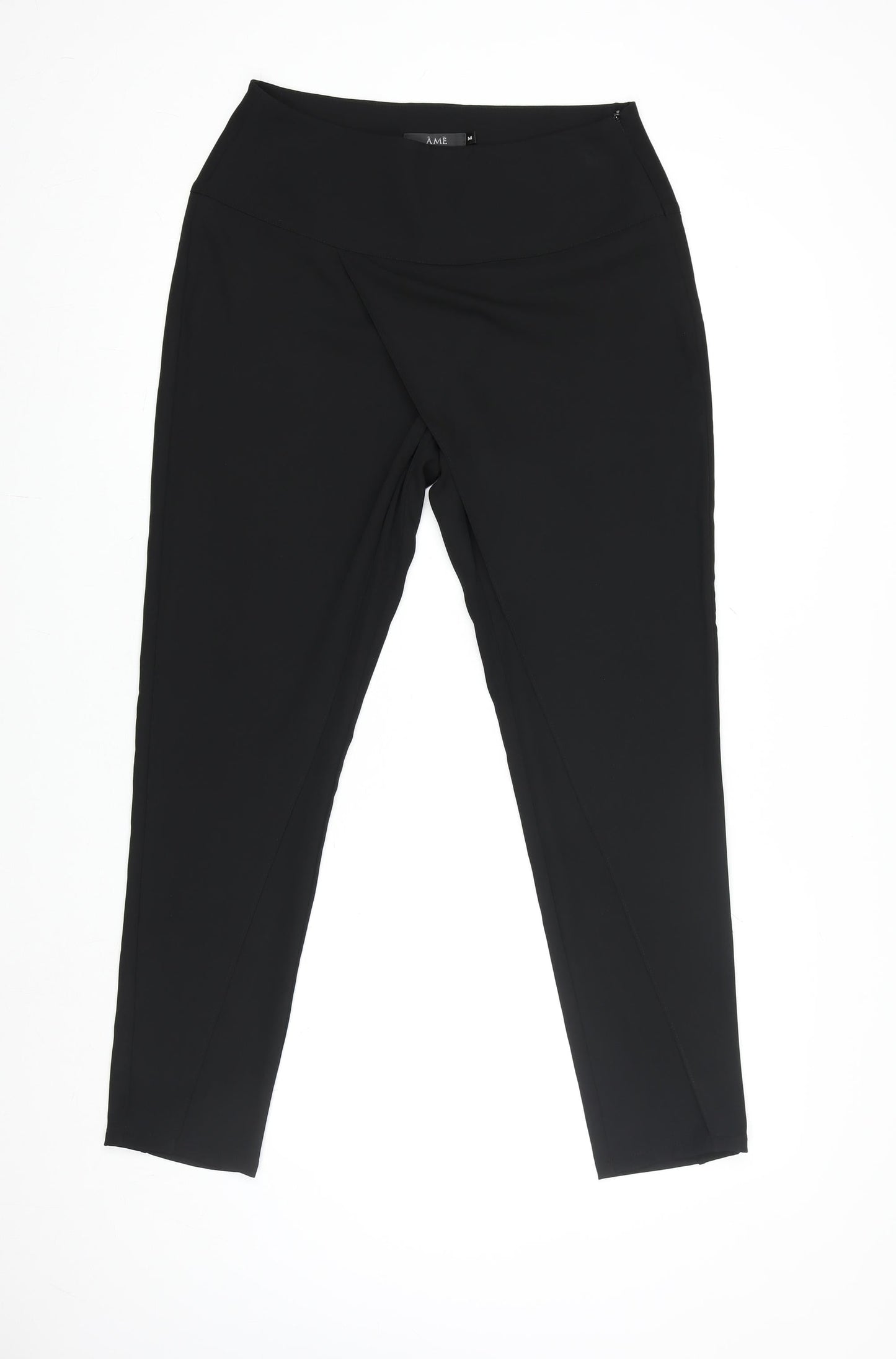 ÂME Womens Black Slim Fit Stretch Polyester Leggings M