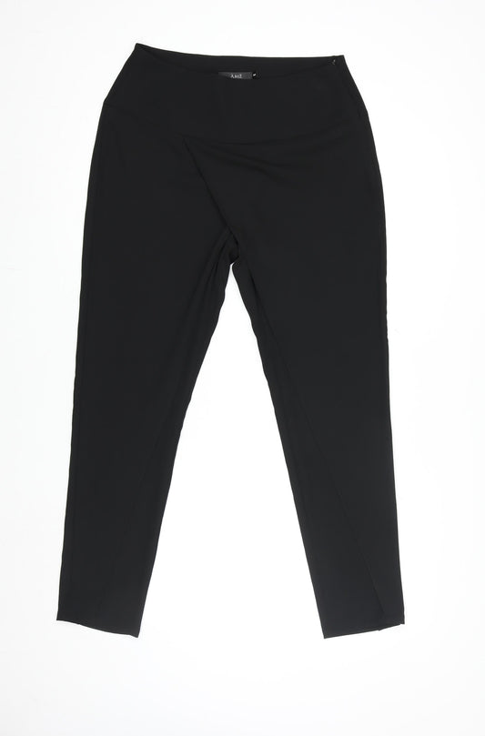 ÂME Womens Black Slim Fit Stretch Polyester Leggings M
