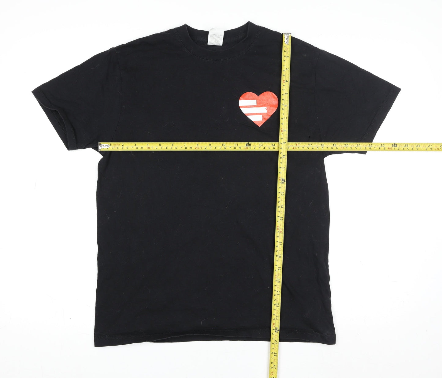 Russell Men's Black Cotton Graphic T-Shirt Funny Geek S