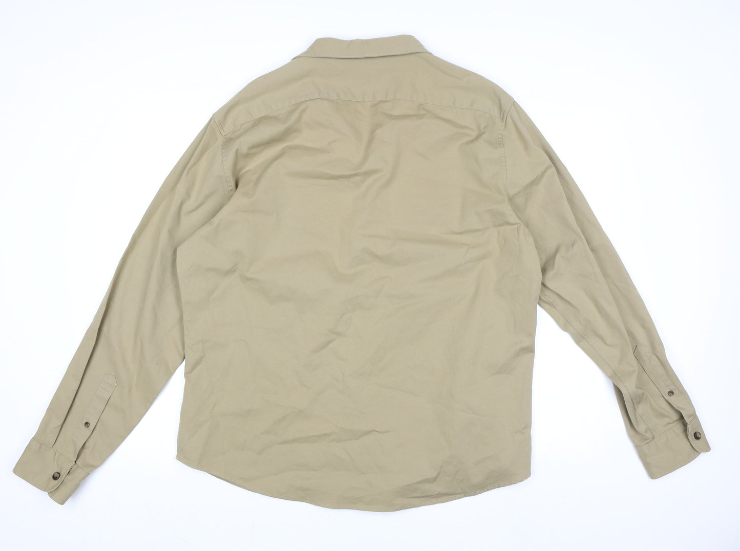 Moss Women’s Beige Cotton Blend Shirt Jacket XL Casual Lightweight