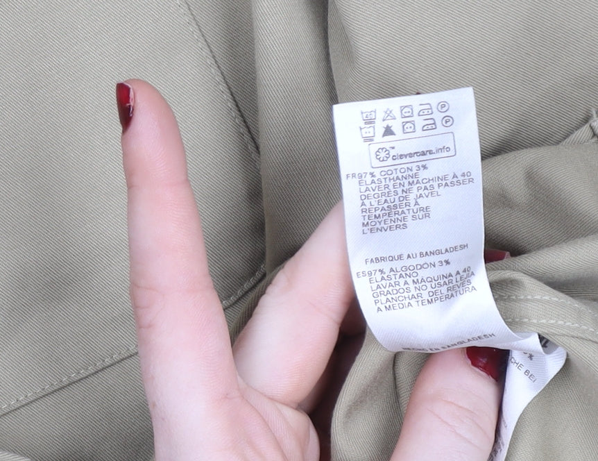 Moss Women’s Beige Cotton Blend Shirt Jacket XL Casual Lightweight