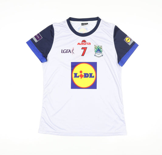 Masita Men's White Football Jersey T-Shirt Size 14 Athletic Fit